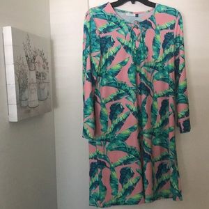 NWT CABANA LIFE Upf 50 Palm Cover-up Dress M